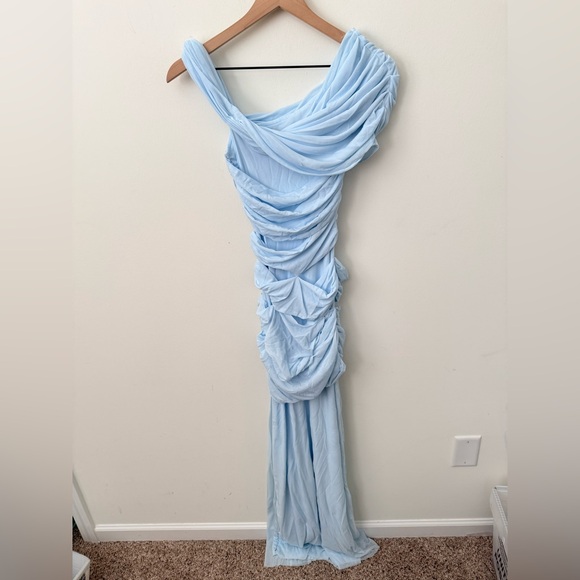 NWT Deme by Gabriella Alba Maxi Long Dress in Ice Blue Size XS - Picture 3 of 5